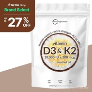 Micro Ingredients Vitamin D3 K2 Supplement Softgels