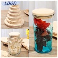 LBOR Wood Lids Various Sizes Bottle Sealing Caps Compatible Canning Storage