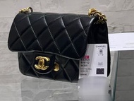 🆕全新 🈶單盒全套齊 28/12/2024 歐洲購入 Chanel Mini Flap Bag 心形金球 小金球 小羊皮 Lambskin 晶片款 Heart AS3828 25C AS3828B18