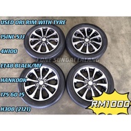 USED ORIGINAL RIM WITH TYRE FOR AXIA ALZA MYVI BEZZA