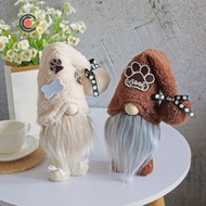 2 Piece Dog Gnomes Paws Doll Gnomes Spring Stuffed Gnomes Swedish Tomte Puppy Tiered Tray Decoration