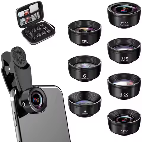 3in1 Fisheye Wide Angle Micro Camera Lens for iPhone Xiaomi Redmi 3IN1 Zoom Fish Eye Len on Smartpho