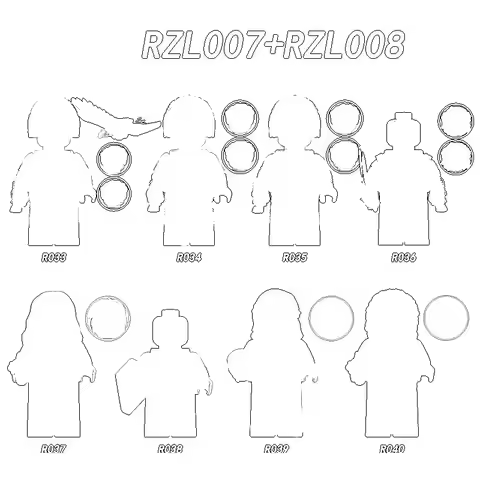 Cartoon movie TV Anime models Action Figures RZL007 RZL008 R033 R034 R035 R036 R037 R038 R039 R040 G