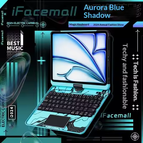 360 Rotating Wireless Smart Bluetooth Keyboard Tablet Case Bundle For Pro 11inch for Apple iPad Air7