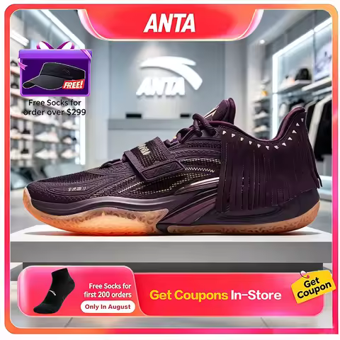 Anta KAI 1 Purple Chieftain Men's Low Top Basketball Shoes Kyrie Irving Same Style Nitrogen Tech Wea