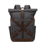 Waterproof vintage Waxed Canvas Backpack Men Backpacks Leisure Rucksack Travel School Bags Laptop Ba