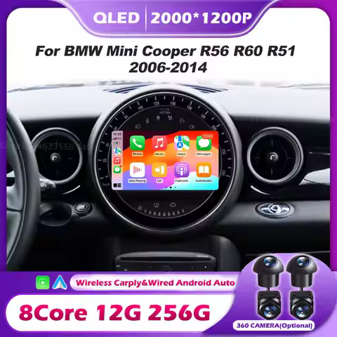 Car Player Radio For BMW Mini Cooper R56 R60 R51 2006-2014 Android 16 Auto Carplay Multimedia Wirele