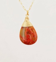 戰國紅瑪瑙 14K GF 美國包金頸鍊 ( HKA5005 )