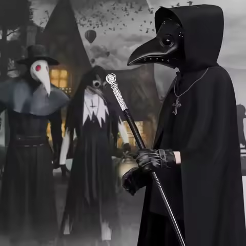 Halloween Plague Doctor Mask Costume Props for Party Prom Gifts Halloween Plague Doctor Mask Steampu