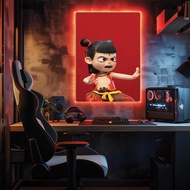 Tranh Natra Ma Đồng Giáng Thế chất liệu gỗ in UV tráng gương bọc viền vàng