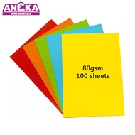 100pcs Premium A4 80gsm 5 MIX Colour Paper