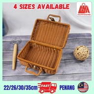 Gift Hamper Rattan Storage Case Bakul Hantaran Kahwin Hidden Vintage Christmas Souvenir Suitcase Box
