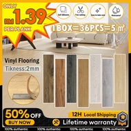 Vinyl Flooring PVC Flooring 36 PCS Wooden Floor Stickers 2MM Thick Self-adhesive Waterproof 地板贴