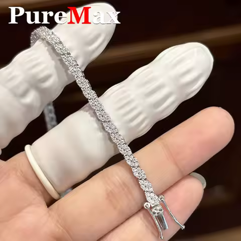 Luxury 1.2mm Full Moisssanite Tennis Bracelet 925 Sterling Silver Fine Jewelry Gift Moisssanite Diam