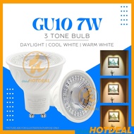 7W GU10 LED Light Bulb 3 Colour Metol Rumah Eyeball Bulb Spotlight Track Light LED Bulb 3C Mentol LE