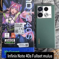 Infinix Note 40s 8/256 fullset mulus no minus