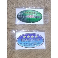 1 SET Sticker JDM Globe Star & Fuel Emission / Sticker Cermin belakang JDM