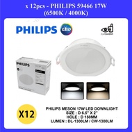 12PCS X PHILIPS MESON 59466 17W LED DOWNLIGHT 6INCH LAMPU LED