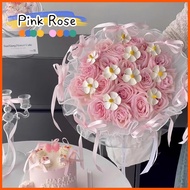 Romantic Forever Rose Soap Flower Bouquet Valentine's Gift for Girlfriend/Wife Birthday/Anniversary 