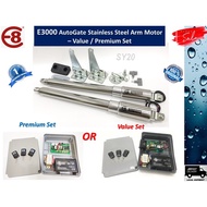 AutoGate E8 E3000 Stainless Steel  Arm Motor Automation System for Swing & Folding Gate - Value / Pr