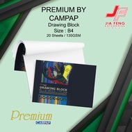 PREMIUM BY CAMPAP DRAWING BLOCK B4  ( 20Sheets / 135GSM )