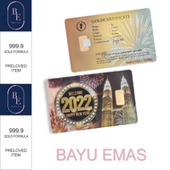 Bayu emas 1.00g 999.9 Gold bar - PUBLIC GOLD New Year Collection ( Preloved )