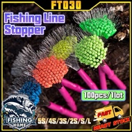 【FT030】 100pcs/1lot Fishing Line Stopper Fishing Float Silicon Stopper Space Bean Rubber Stopper Fis