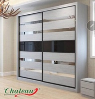 [PRE ORDER 25 DAYS] 8ft x 8ft Wardrobe/ 8ft x 8ft Almari Baju/ 2 Sliding Door Wardrobe 8ft x 8ft ETA