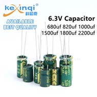 5-50PCS 6.3V DIP Aluminum Capacitor Capacitance 680uf 820uf 1000uf 1500uf 1800uf 2200uf High Frequen