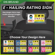 Premium E-Hailing QR Code Acrylic SafeRide Rating Display Sign / Grab Signage