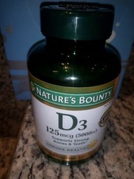 美國🇺🇸Nature's Bounty維他命D3膠囊(一樽400粒)