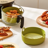 MU  Silicone Air Fryers Oven Baking Tray Pizza Fried Chicken Airfryer Easy To Clean Basket Reusable Airfryer Pan Liner Accessories n