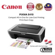 Canon Pixma E410 Black/Grey Compact All-In-One for Low-Cost Printer. Print Scan Copy E 410 ( Color Random )