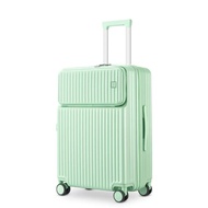 20 inch 5 colors Hand carry size front open luggage bag with 4 wheel 3Kg