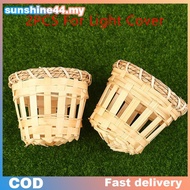 shine 2Pcs Lamp Shade Light Cover Shades Chandelier Drum Woven Cage Bulbceiling Rattan Pendanttable 