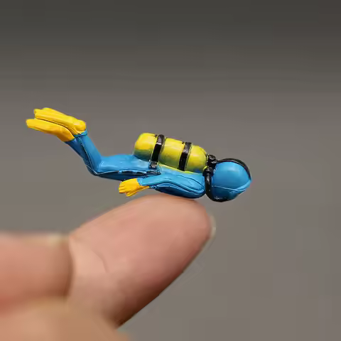 Miniature Oceans Scene Model Figurine Underwater World Sea Explore Divers Oceans Decoration Action F