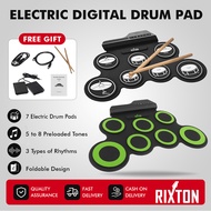 Rixton Electronic Drum Portable Digital Roll up Drum Pad Set Silicone Electric Drum Pad Kit