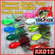 _Signox_GUMMY Jump Frog Umpan Katak Double Hook Top water Lure Casting Haruan Toman Umpan tiruan Jump Frog EXP 「KK010」