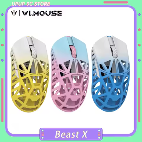 Wanling WLmouse Beast X Wireless Mouse Magnesium Alloy PAW3395 Sensor Nordic 52840 Chip Two Mode FPS