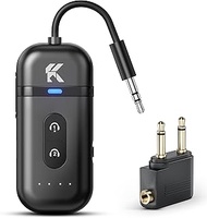 2-in-1 Bluetooth 5.4 Adapter Transmitter, Blue-Tooth Splitter for 2 Headphones such as Airpods, Blue