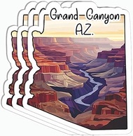 3Pcs Grand Canyon Arizona Sticker - Arizona Map - Travel - Funny - Sticker for Water Bottle - Mug - 