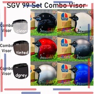 SGV 99 Helmet SGV99 Set+Visor Clear, Tinted, Grey) Set Bajet