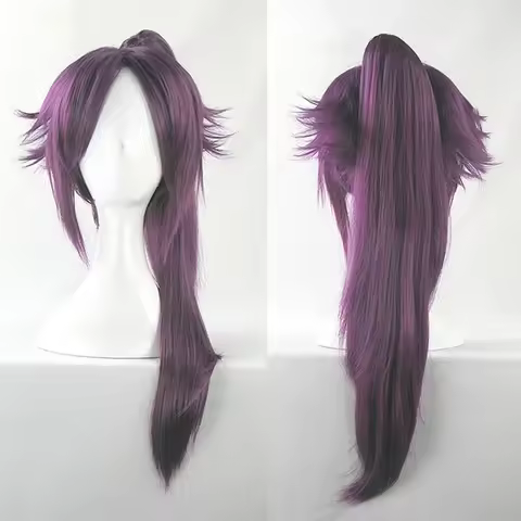 wertyu 123456 qwerrtyuio. 123456 Anime BLEACH Shihouin Yoruichi Cosplay Wigs High-temperature Fiber 