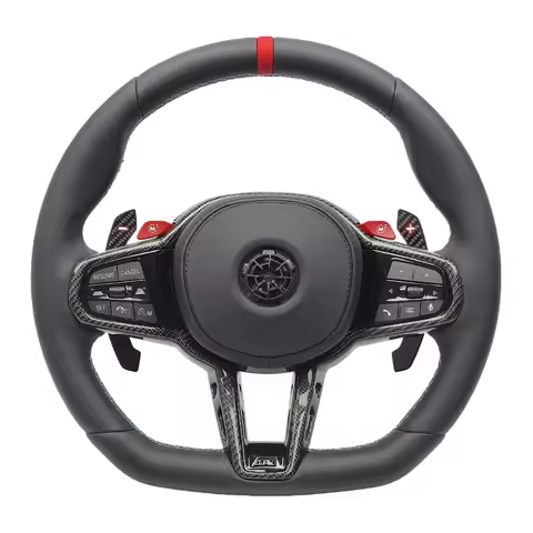 Red Leather With Paddles Steering Wheel For BMW X3 G01 X4 G20 G30 G31 G32 G02 Customize Car Accessor