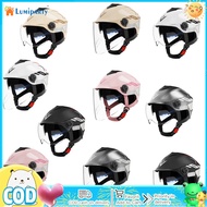 Motorcycle Open Face Helmet With Dual Lens, Sun Visor And Wind Shield Protection, Ventilation And Noise Reduction, Stylish Half Helmet For Motorbike
