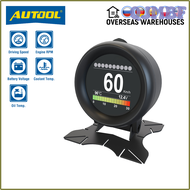 QJMBF AUTOOL X60 HUD เครื่องวัดความเร็วรถการใช้งานเชื้อเพลิงเตือนความเร็วน้ำอุณหภูมิเกจวัดความดัน KM