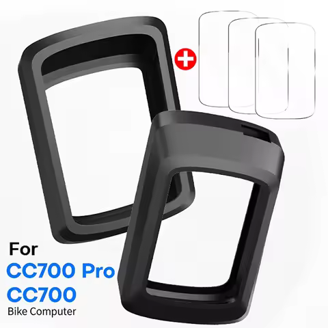4 IN 1 Silicone Soft Case with Soft PET Screen Protectors Film for GEOID CC700/CC700 Pro GPS Compute