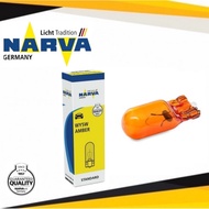 17169 Narva 12V 5W W2.1 X 9.5D WY5W (Amber) Conventional Interior Light Bulb / Plastic Base Light Bu