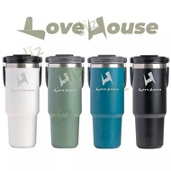 Love house Vacuum Insulated Tumbler Stainless Steel Sports Bottle With Straw 750ML | 900ML