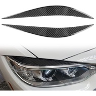 Carbon Fiber Headlight Eyelids, PSLER Headlight Eyebrows Trim Front Headlight Cover Trim Decoration 